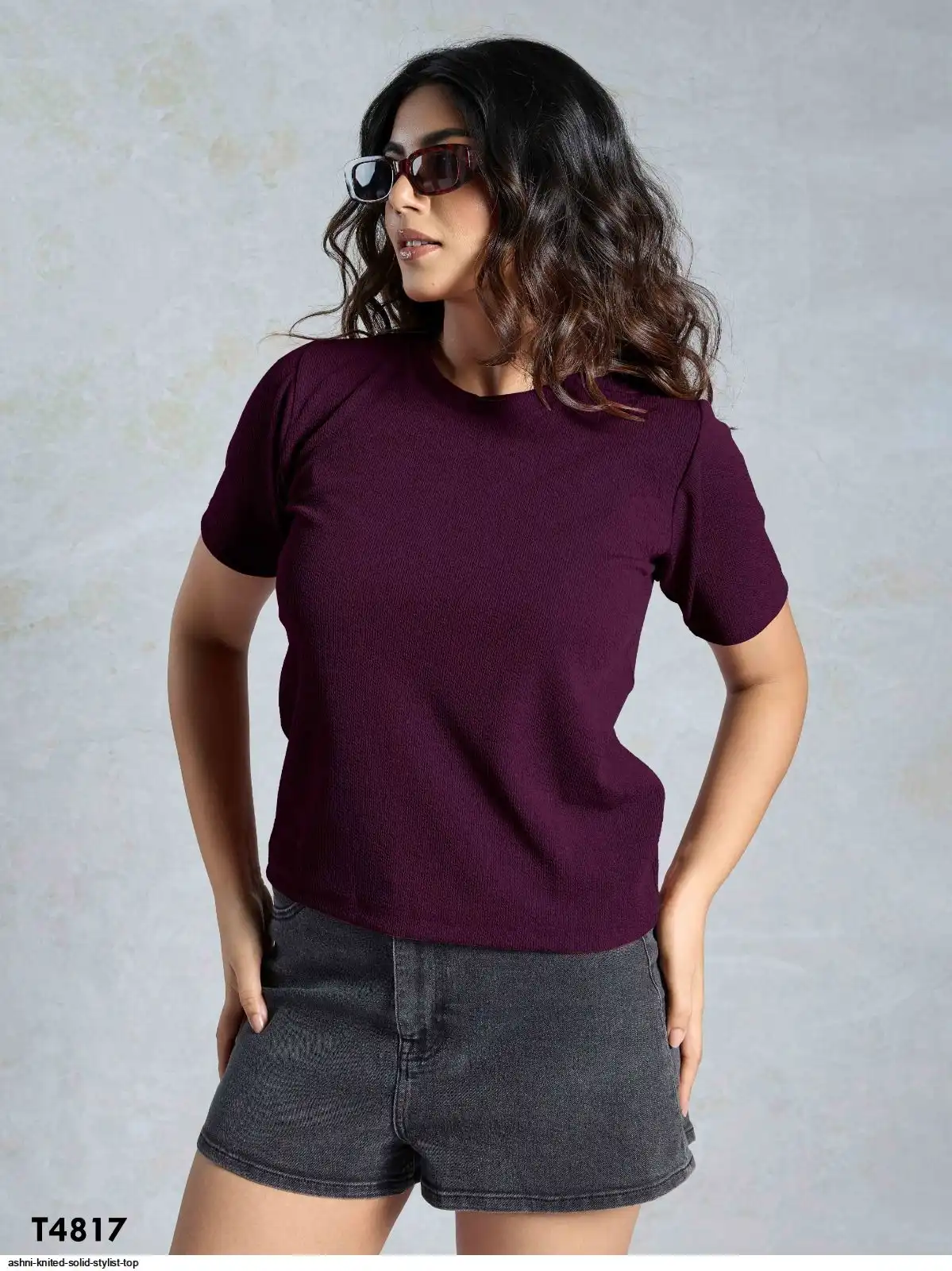 ASHNI KNITED SOLID STYLIST TOP 4817