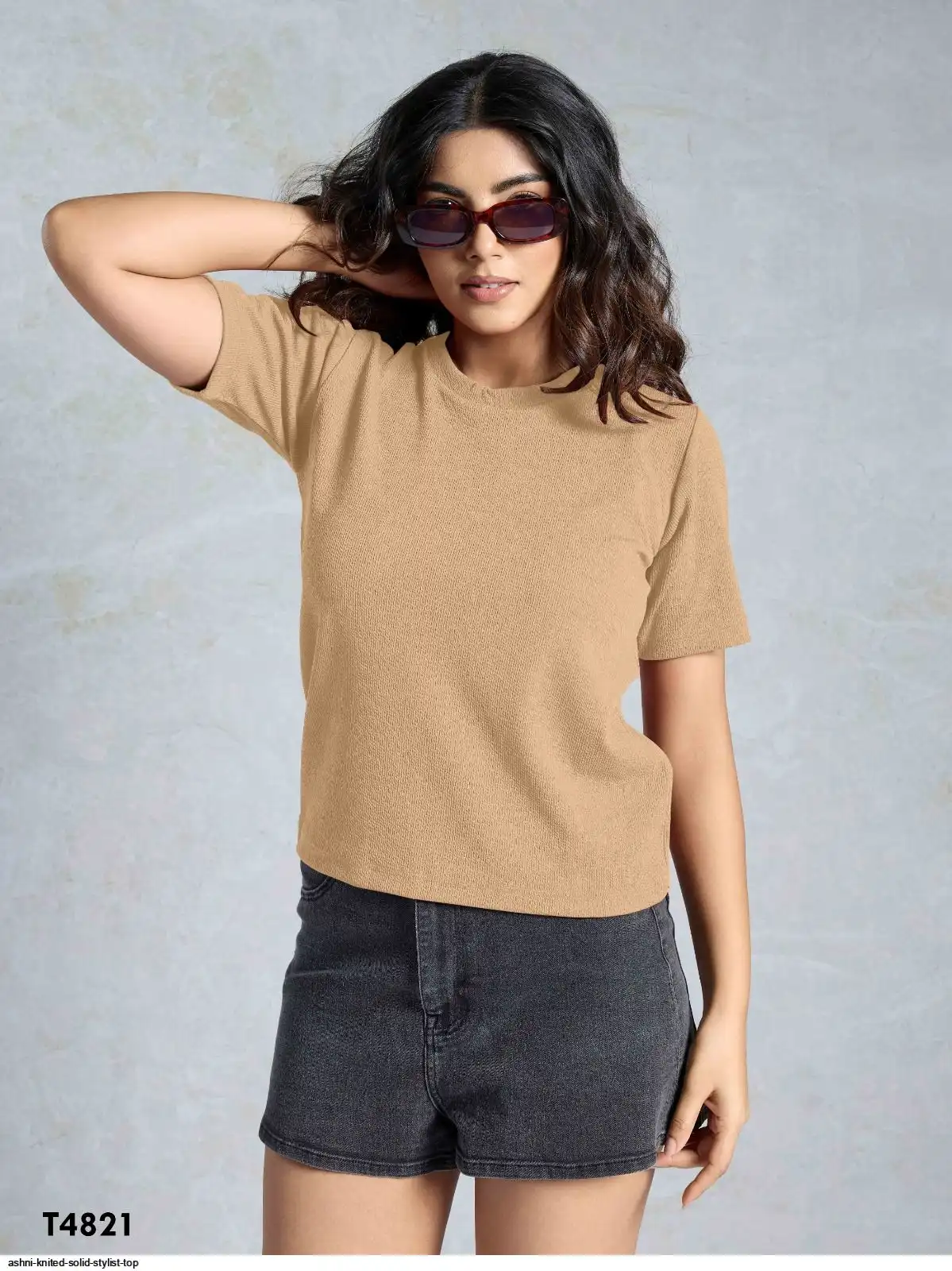 ASHNI KNITED SOLID STYLIST TOP 4821