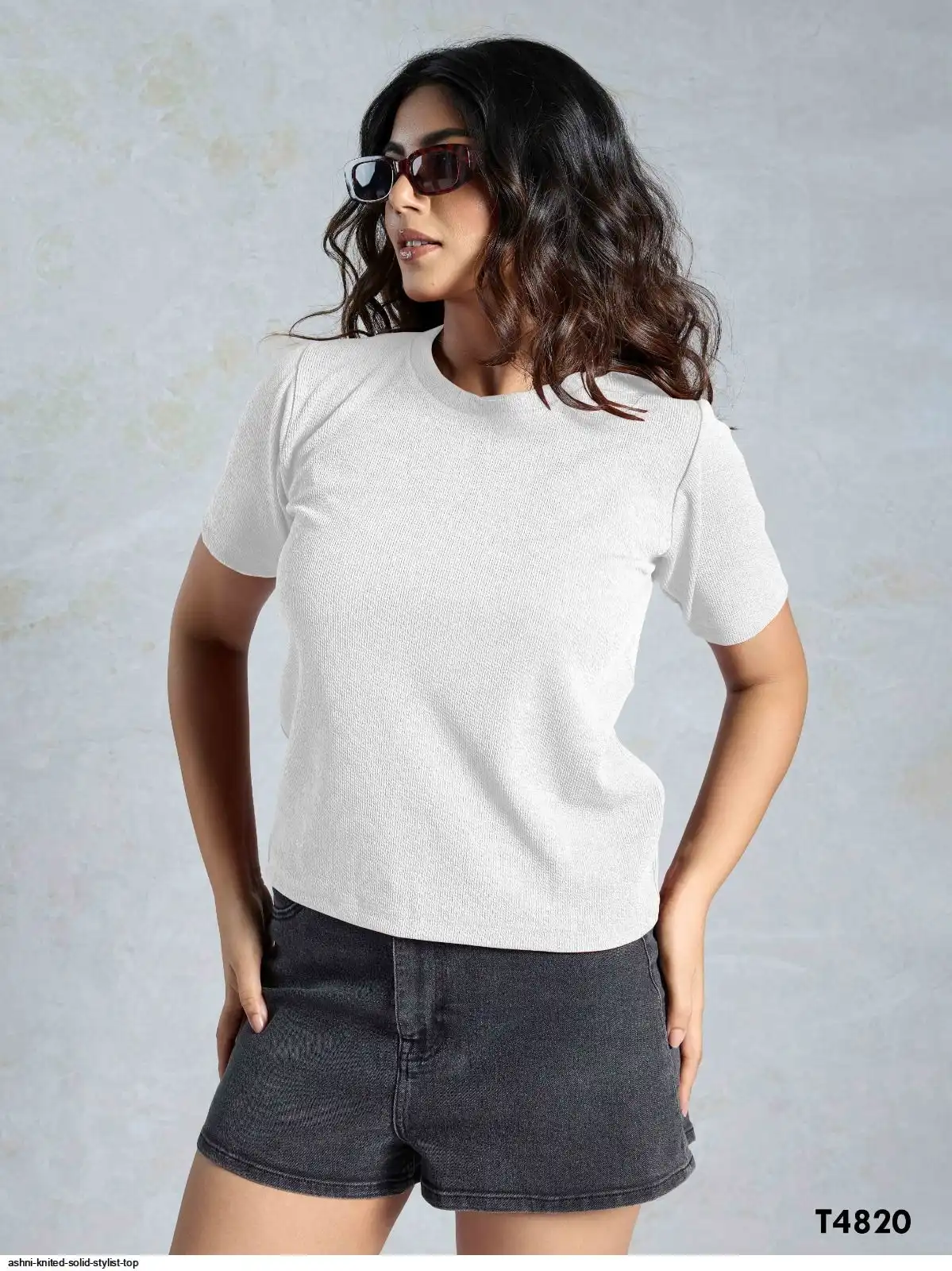 ASHNI KNITED SOLID STYLIST TOP 4820