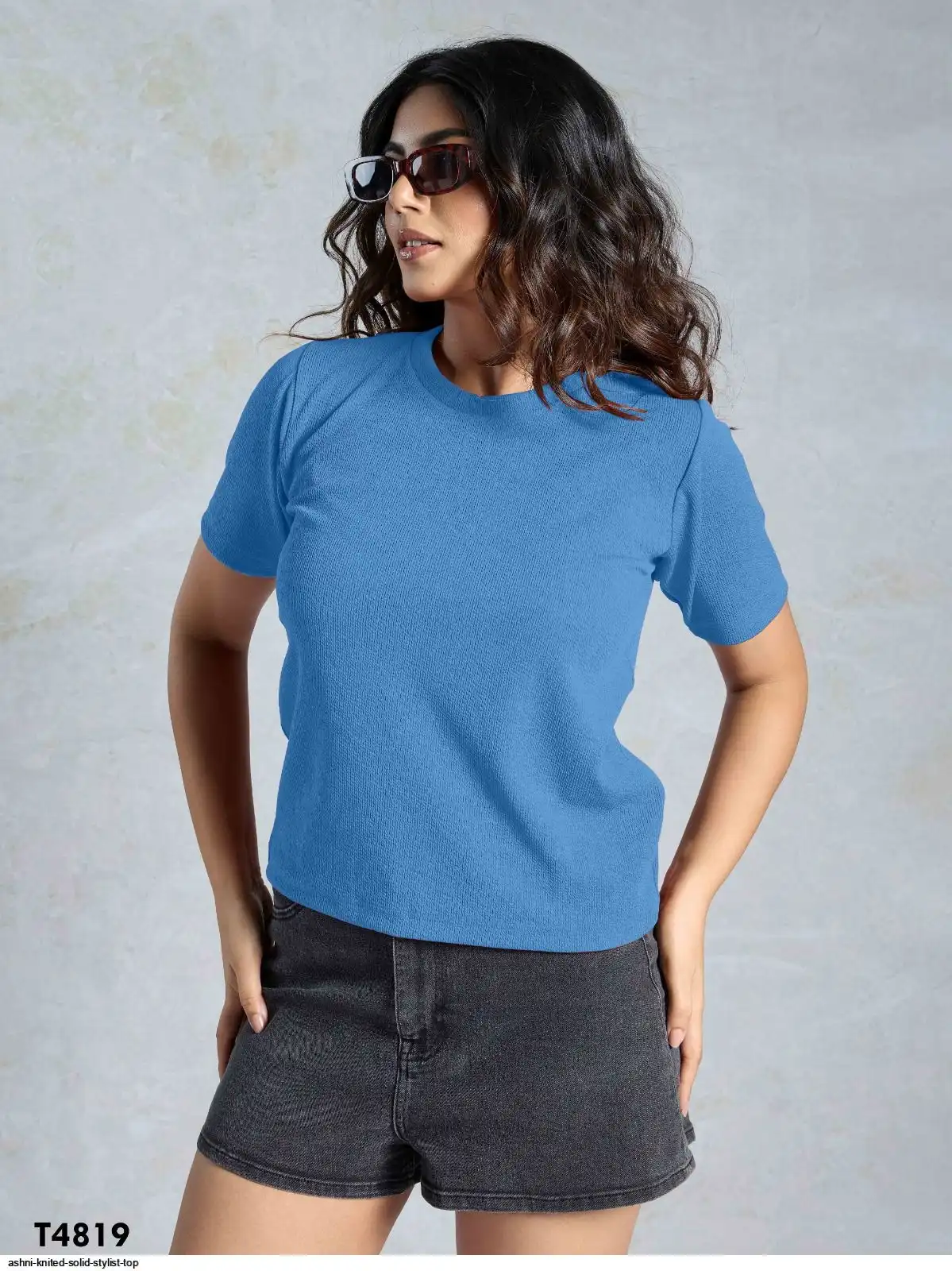 ASHNI KNITED SOLID STYLIST TOP 4819