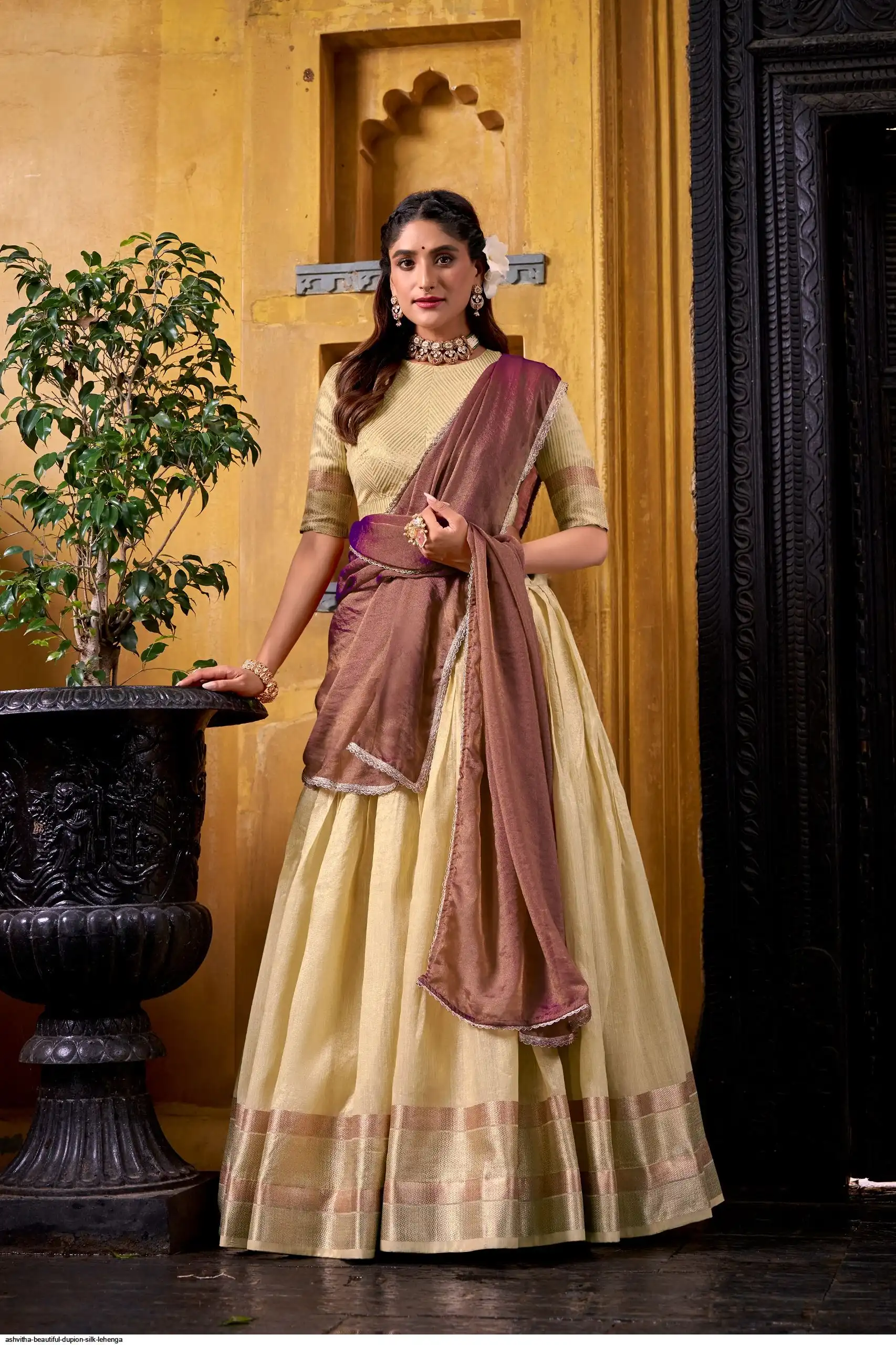 ASHVITHA BEAUTIFUL DUPION SILK LEHENGA B