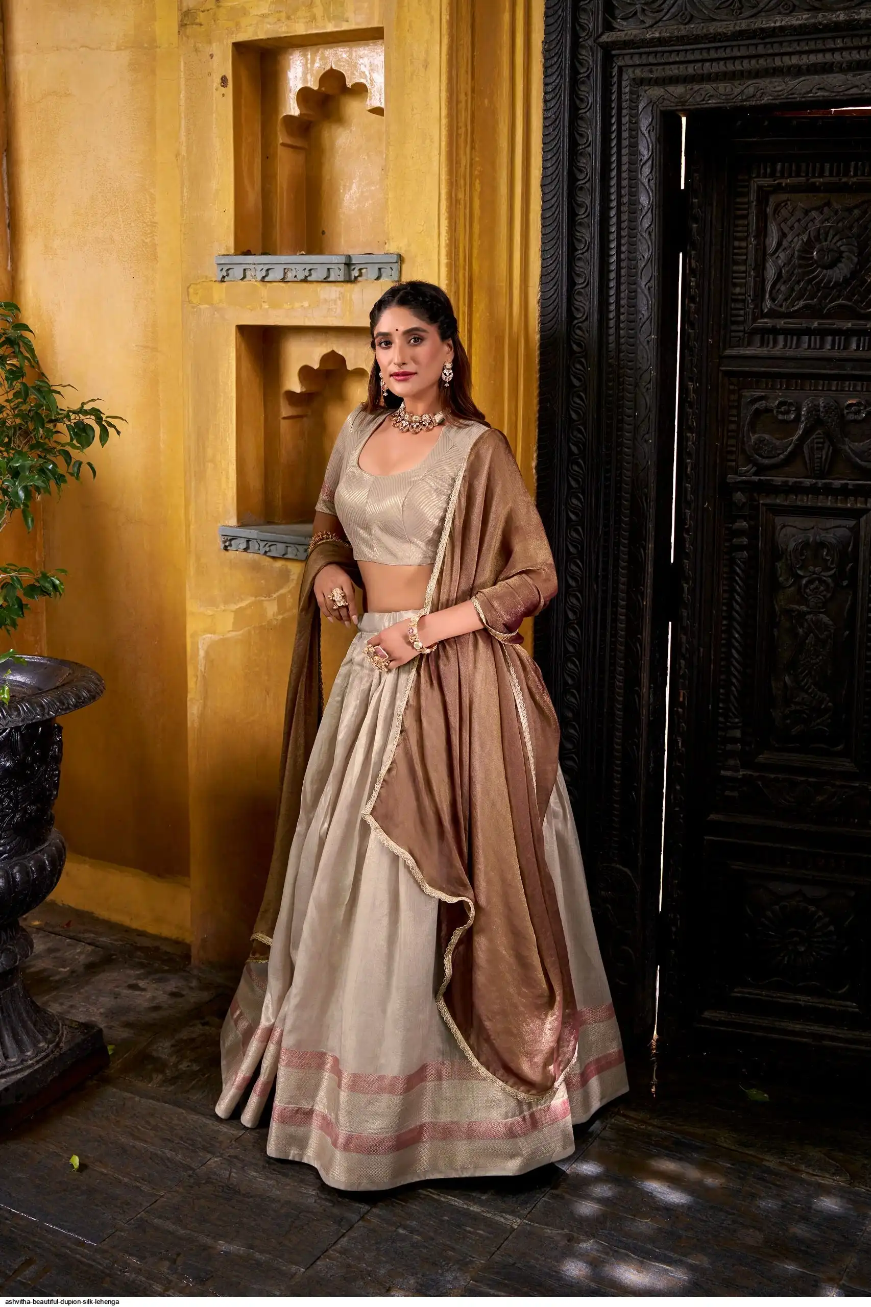 ASHVITHA BEAUTIFUL DUPION SILK LEHENGA C