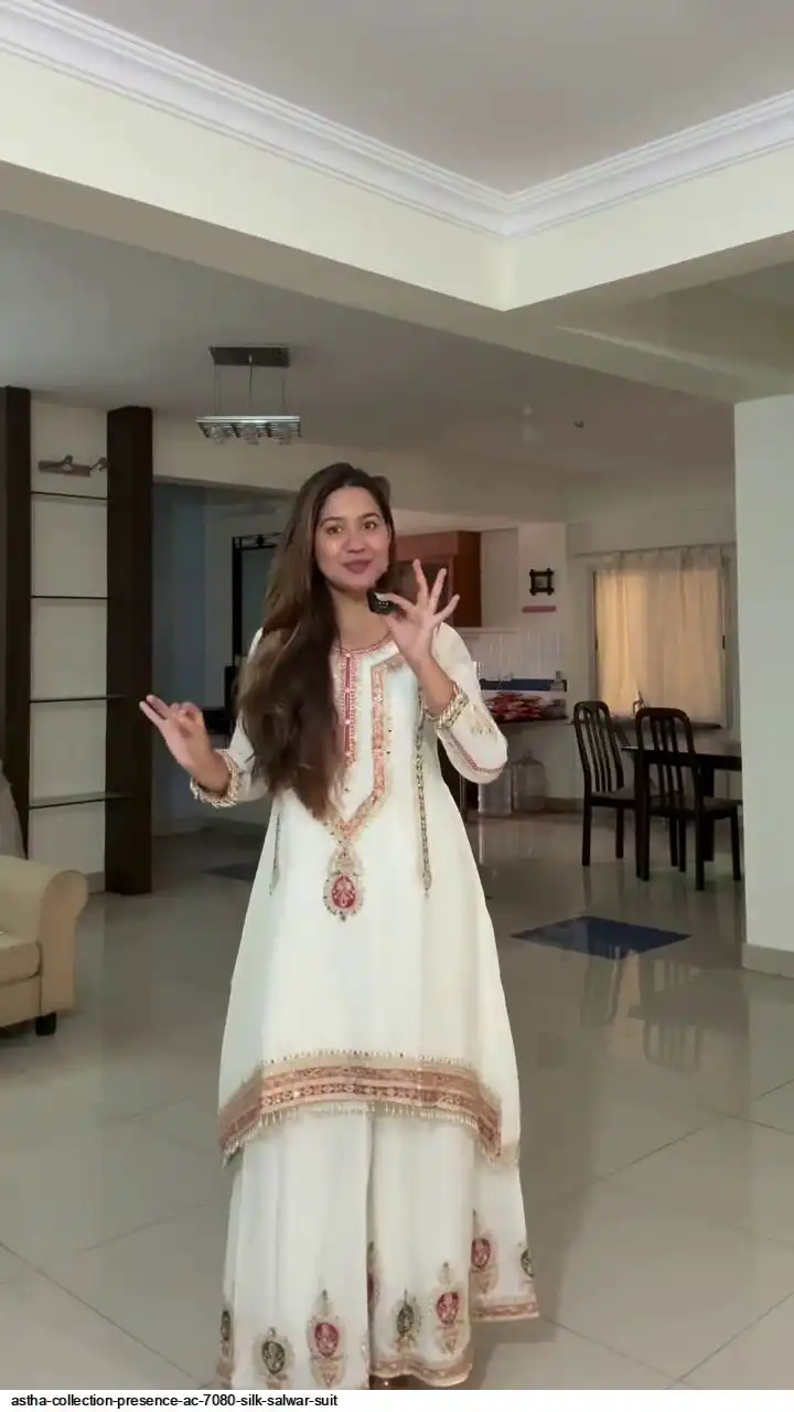ASTHA COLLECTION PRESENCE AC 7080 SILK SALWAR SUIT B