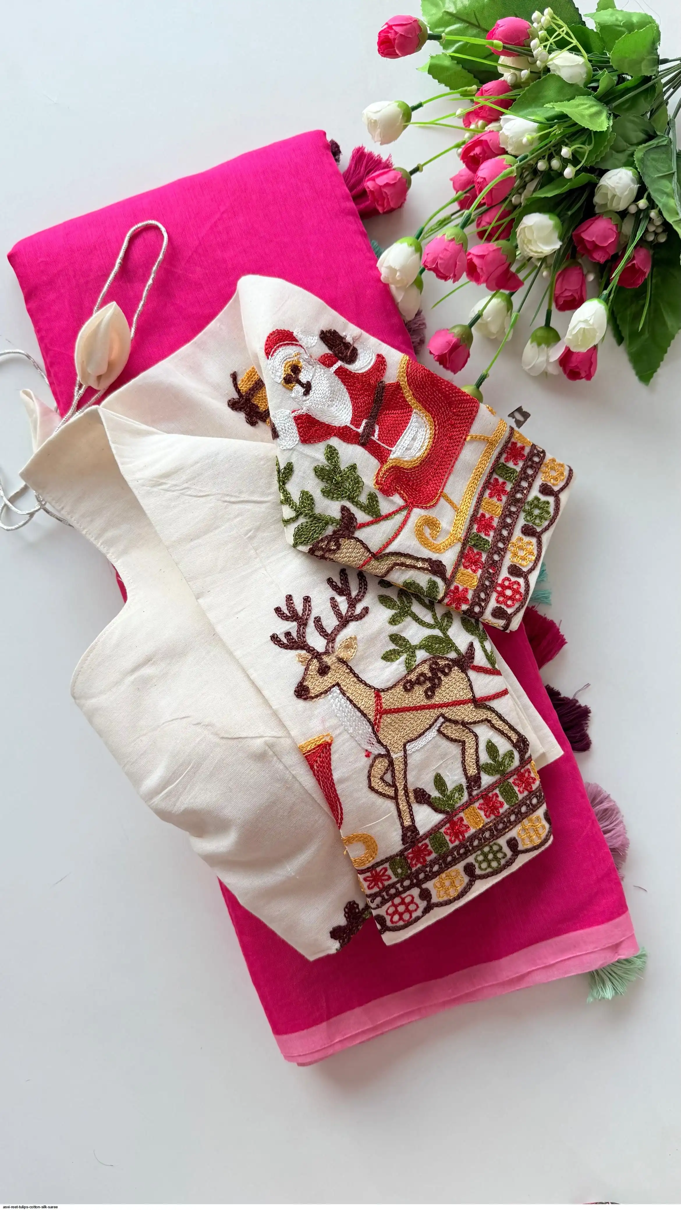 ASVI REET TULIPS COTTON SILK SAREE 15