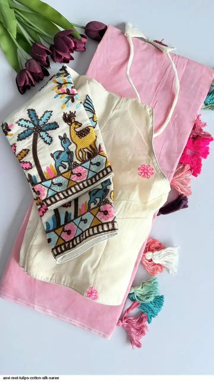 ASVI REET TULIPS COTTON SILK SAREE 20