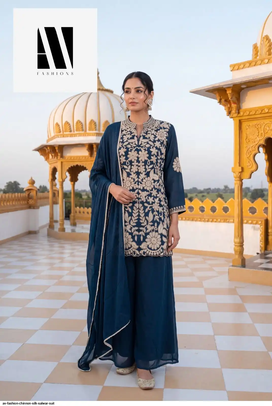AV FASHION CHINNON SILK SALWAR SUIT 928