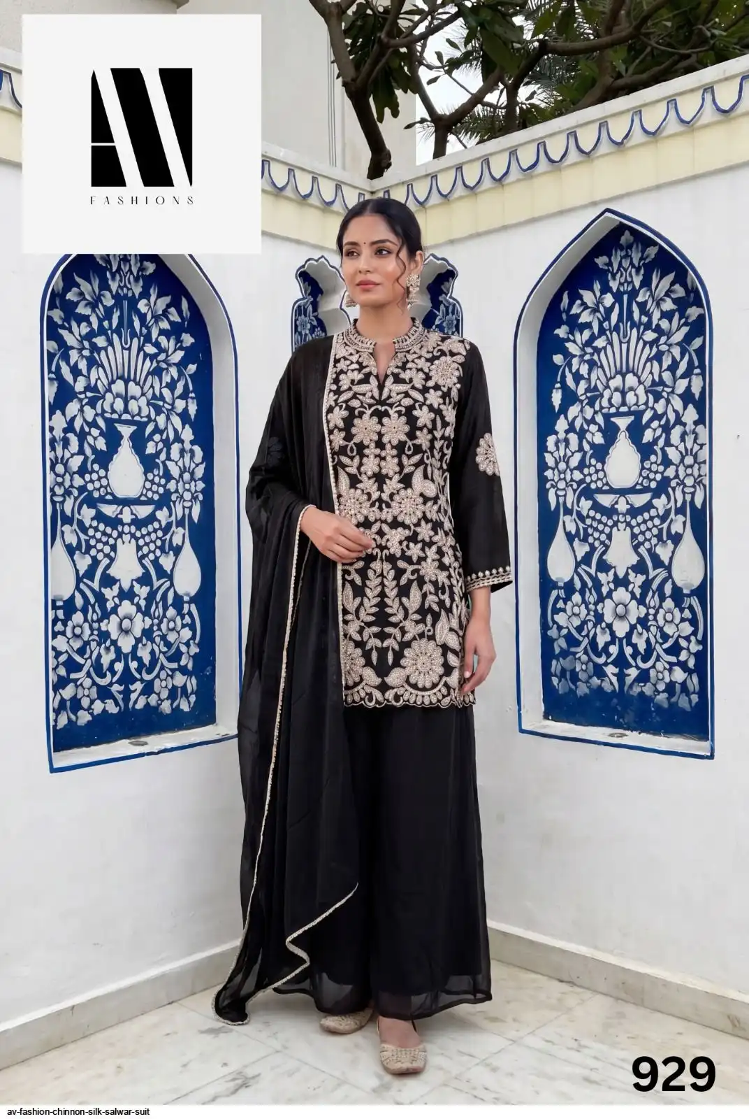 AV FASHION CHINNON SILK SALWAR SUIT 929