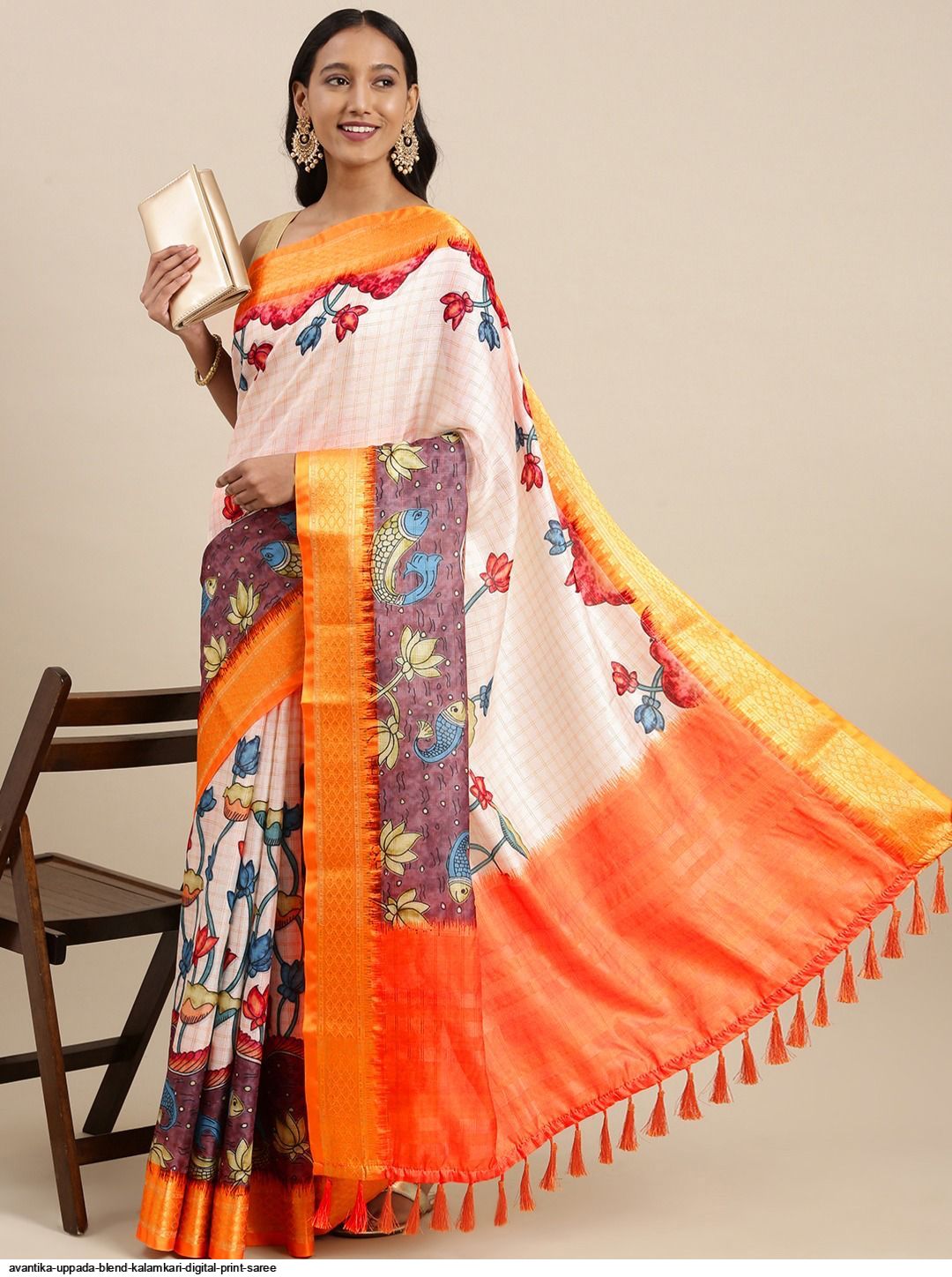 Avantika Uppada Blend Kalamkari Digital Print Saree