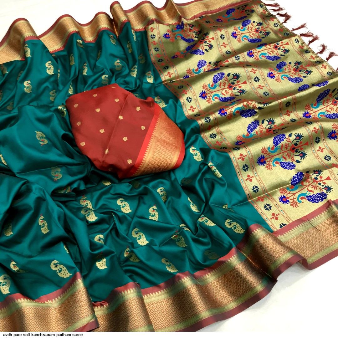 AVDH PURE SOFT KANCHIVARAM PAITHANI SAREE A