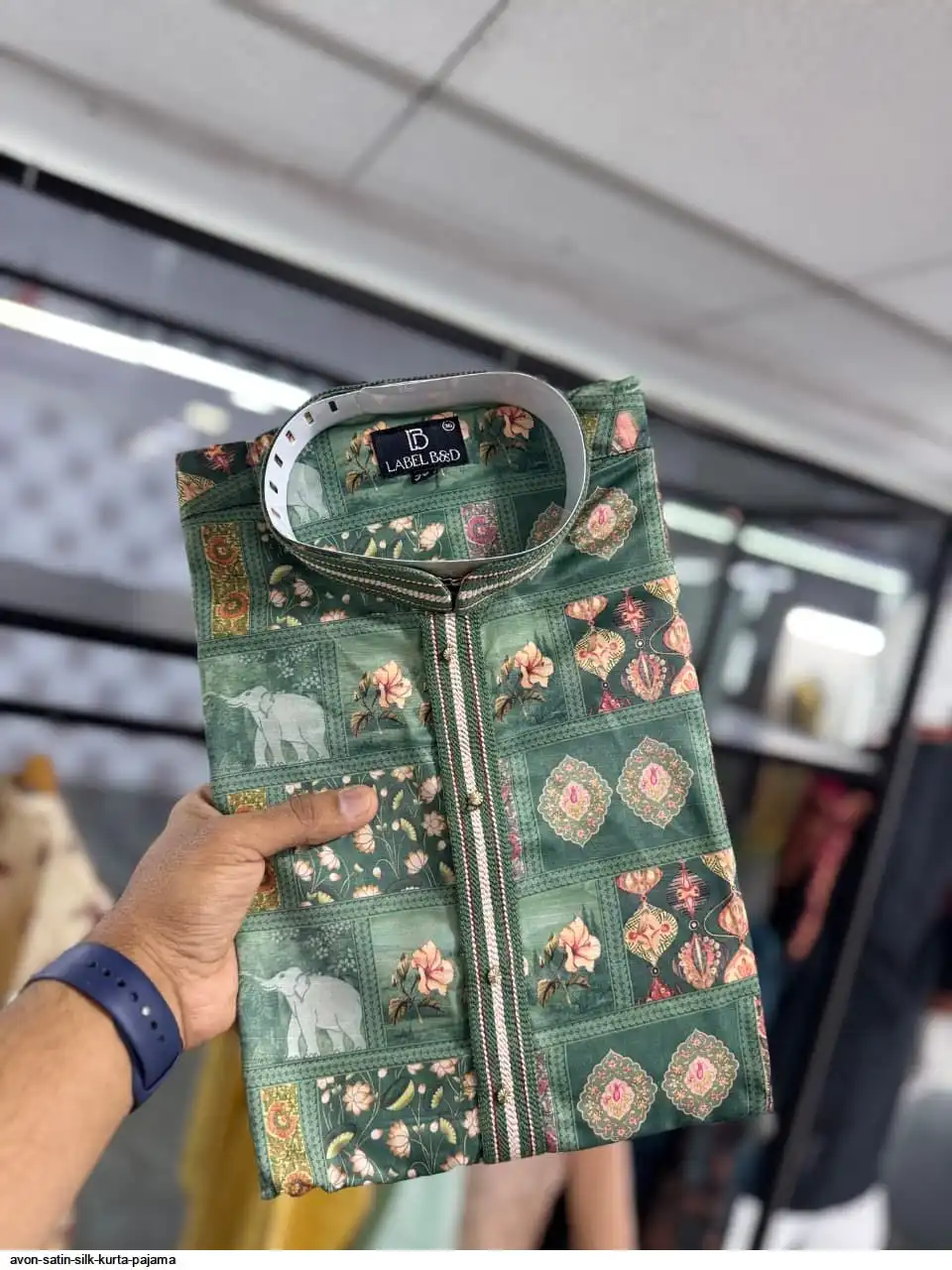 AVON SATIN SILK KURTA PAJAMA B