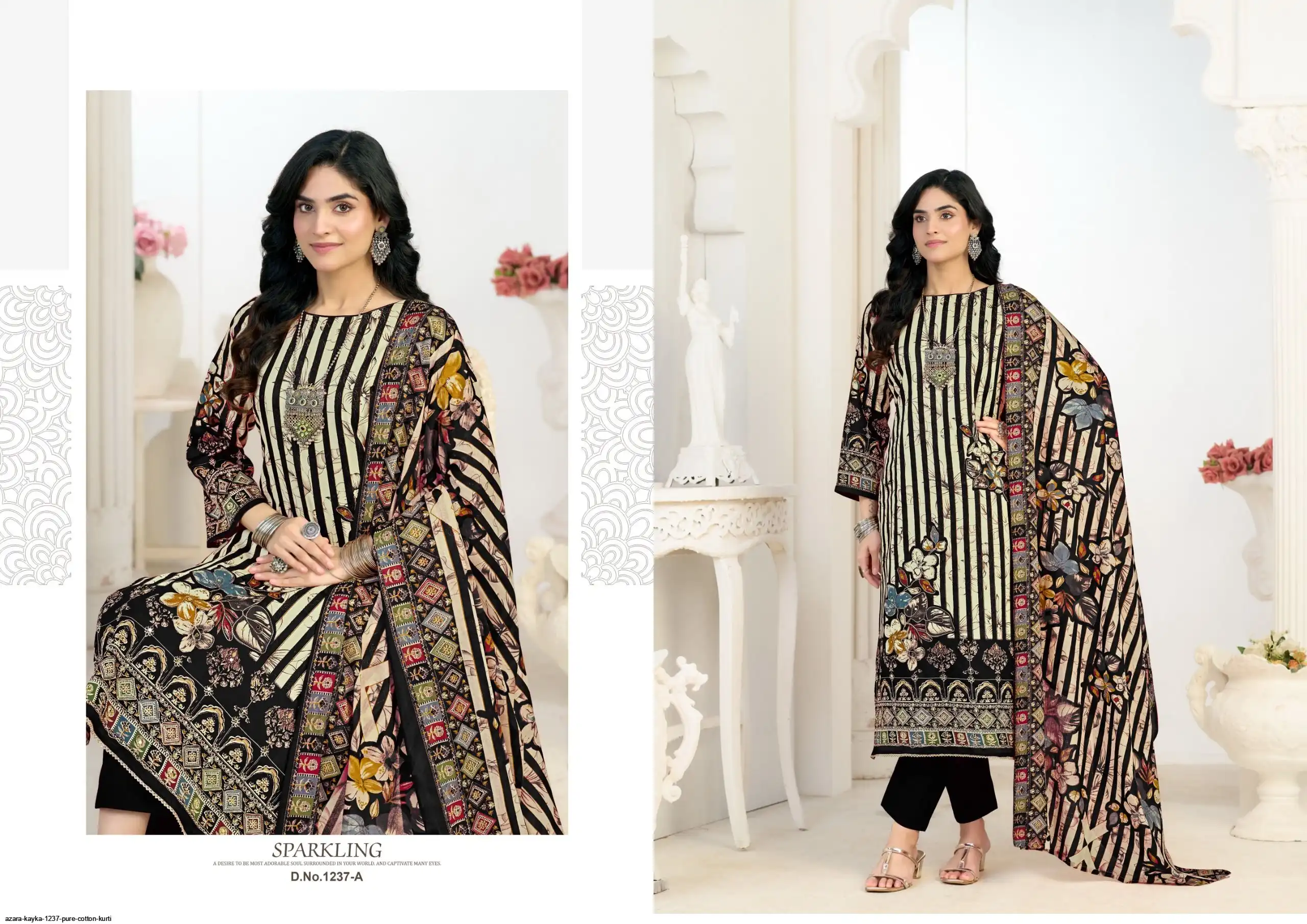 AZARA KAYKA 1237 PURE COTTON KURTI A