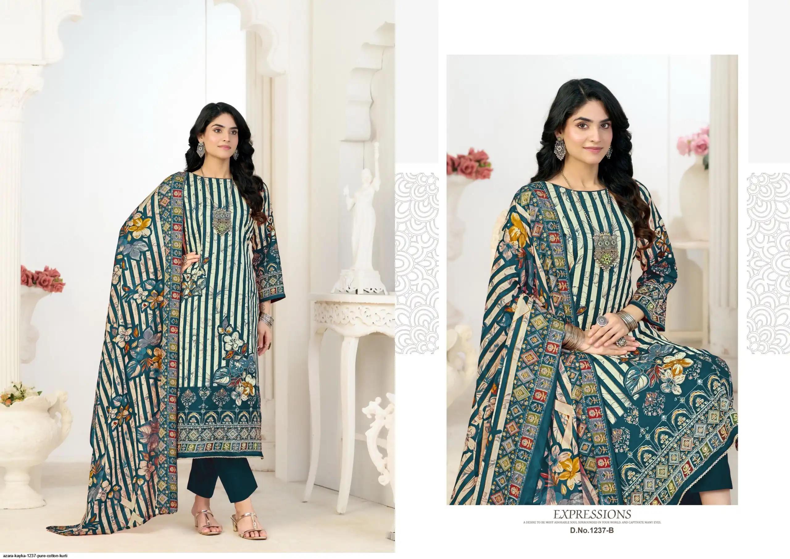 AZARA KAYKA 1237 PURE COTTON KURTI B
