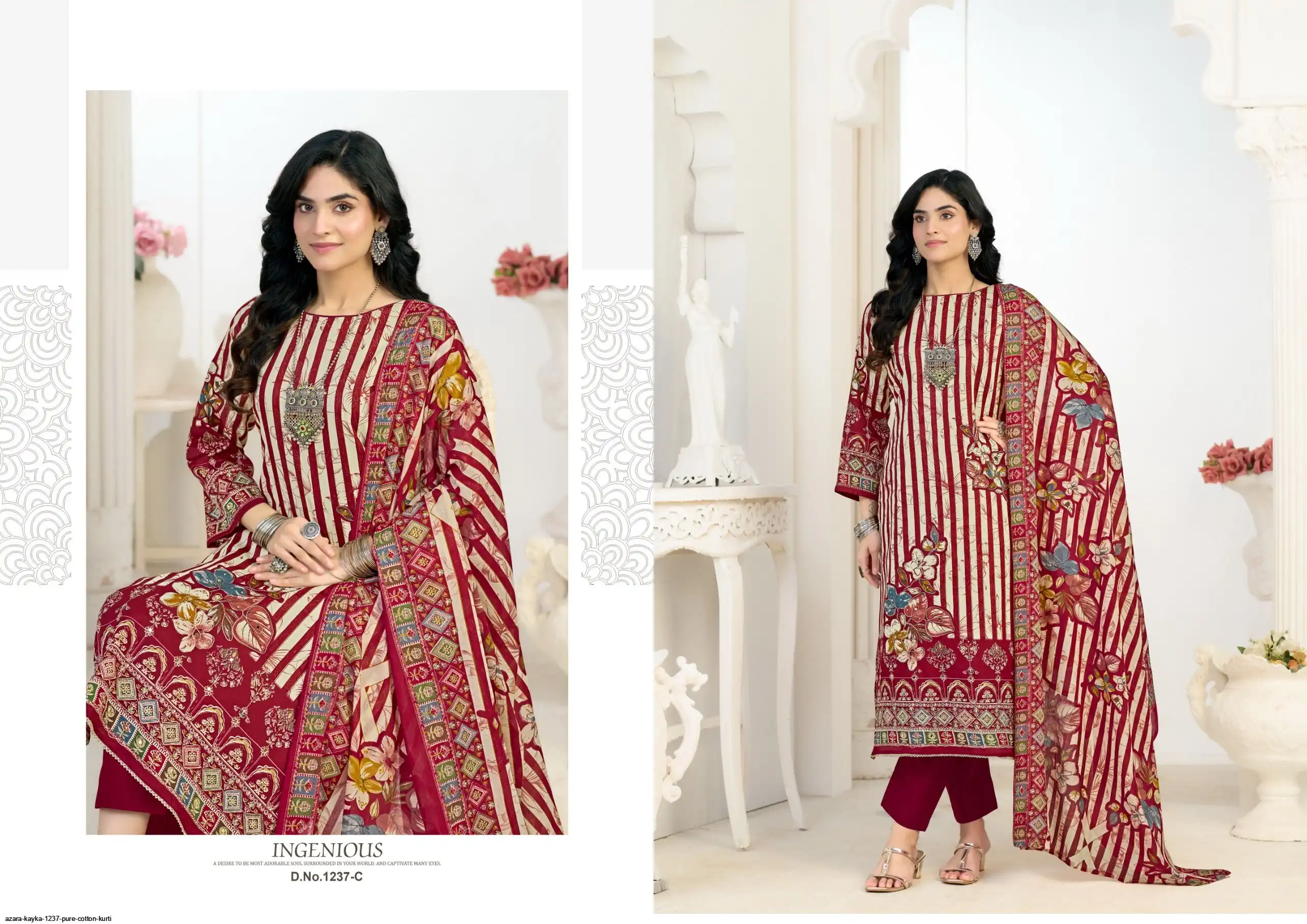 AZARA KAYKA 1237 PURE COTTON KURTI C