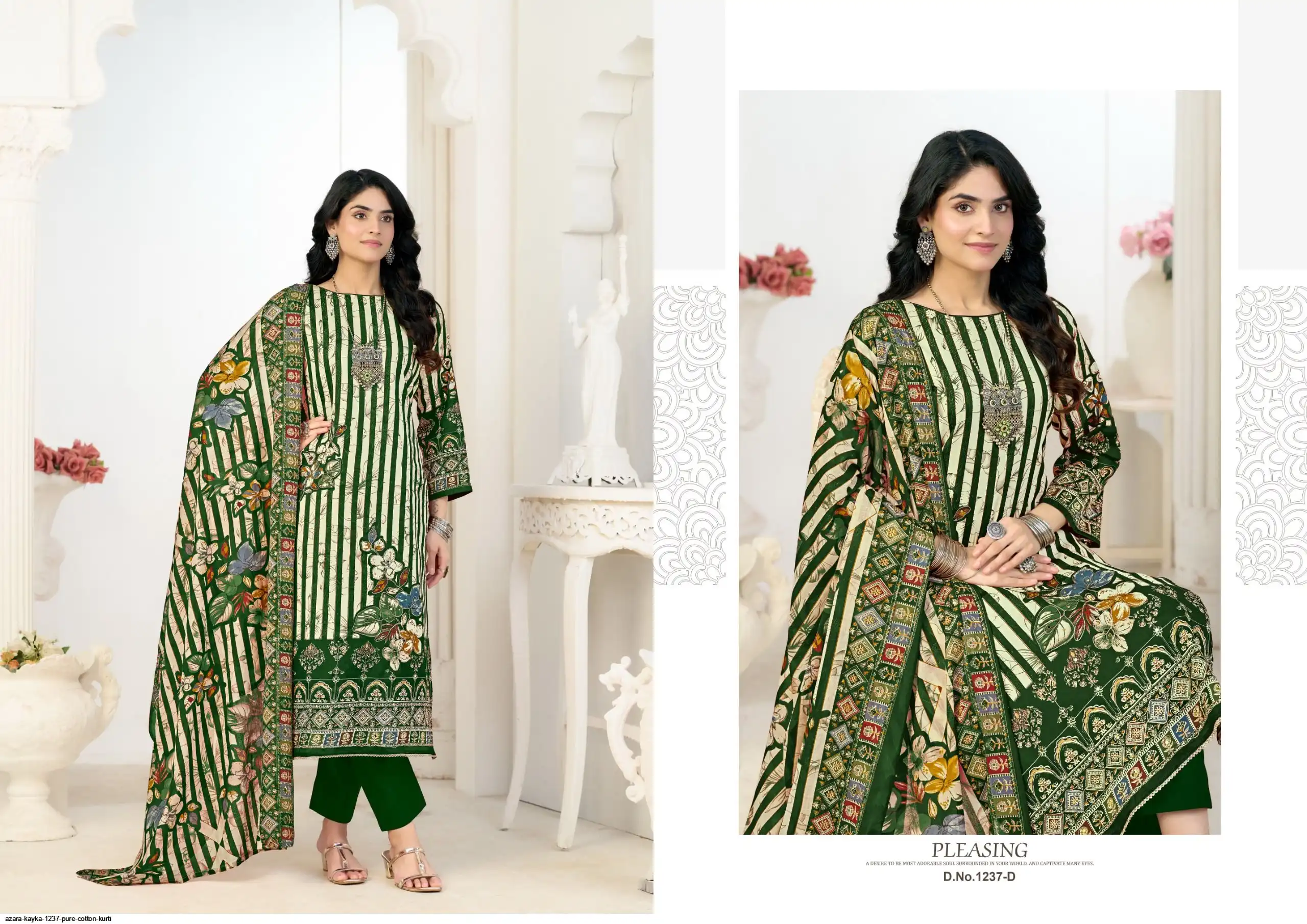 AZARA KAYKA 1237 PURE COTTON KURTI D