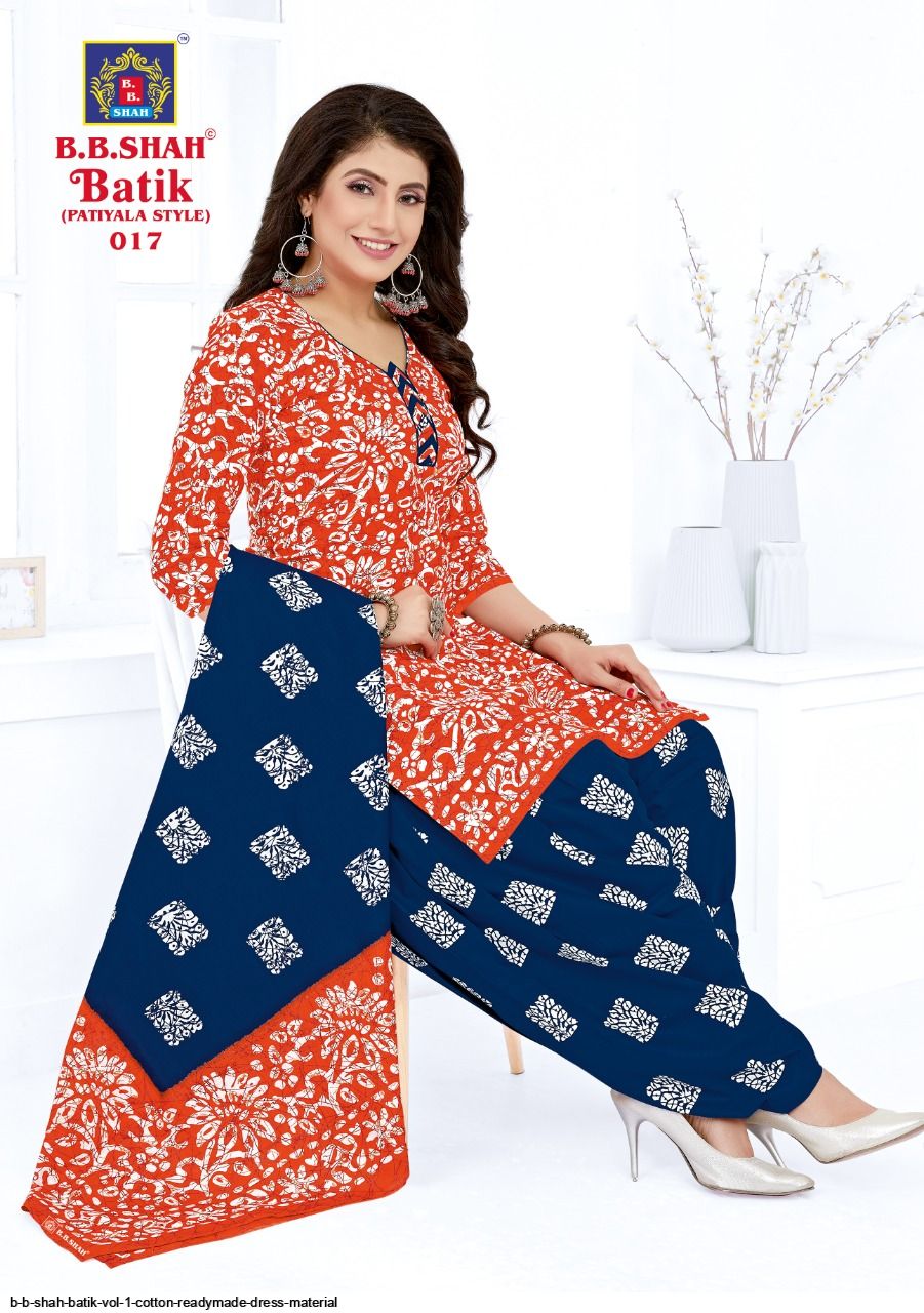 B B SHAH BATIK VOL 1 COTTON READYMADE DRESS MATERIAL