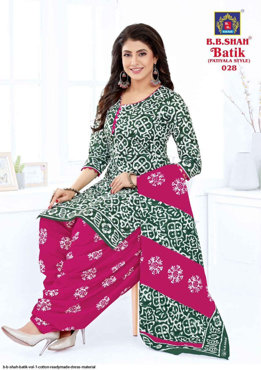 B B SHAH BATIK VOL 1 COTTON READYMADE DRESS MATERIAL