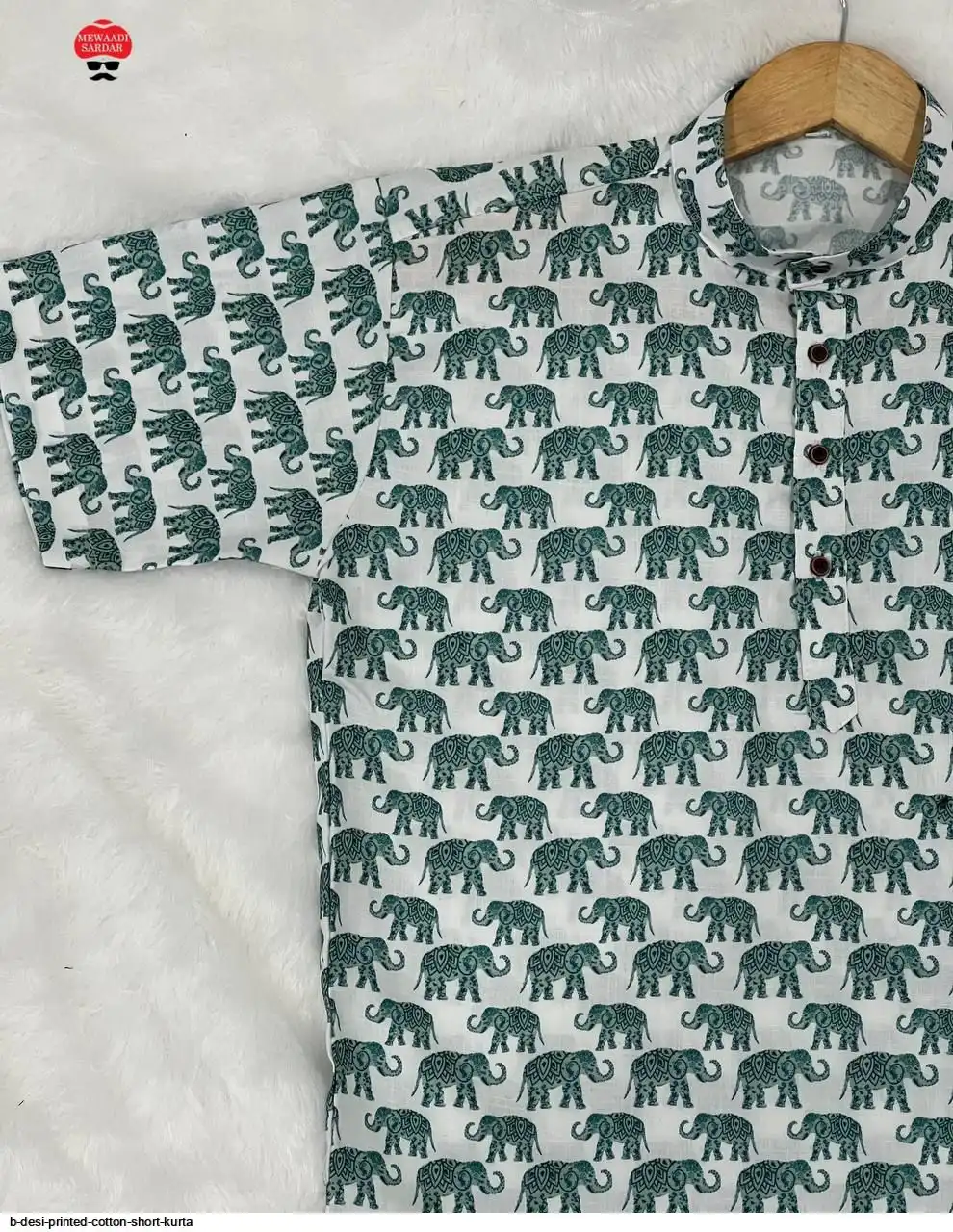 B DESI PRINTED COTTON SHORT KURTA F