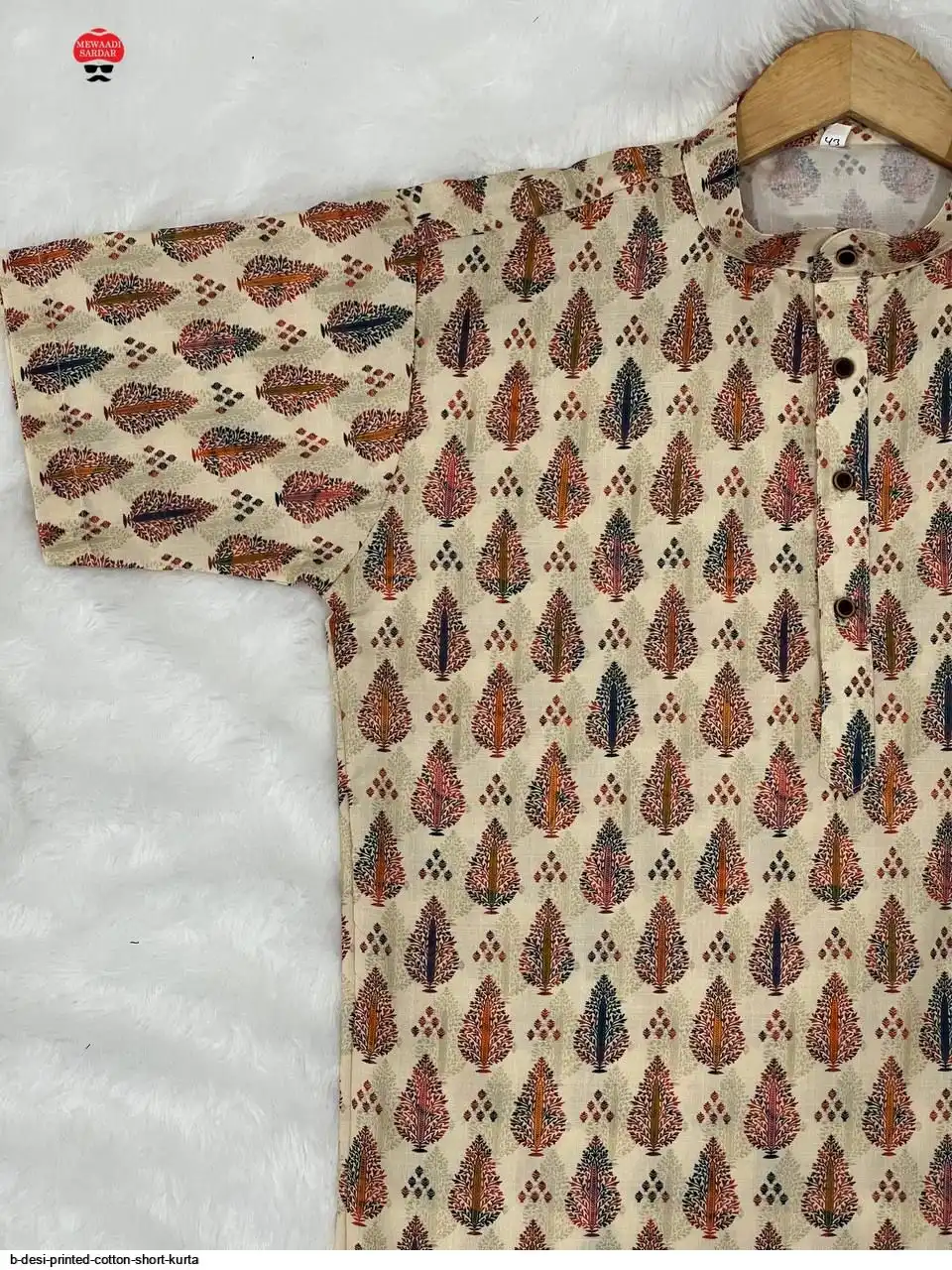 B DESI PRINTED COTTON SHORT KURTA A