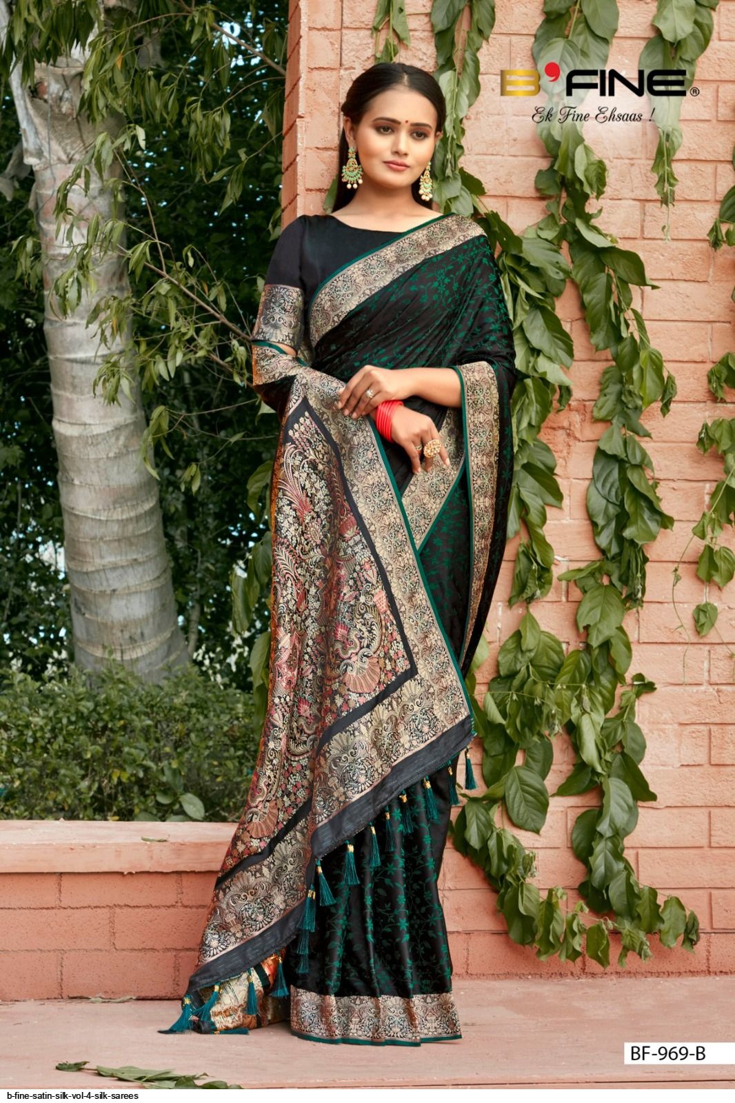 B FINE SATIN SILK VOL 4 SILK SAREES