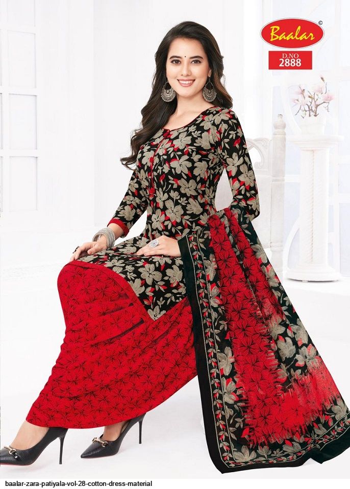 Baalar Zara Patiyala Vol 28 Cotton dress material