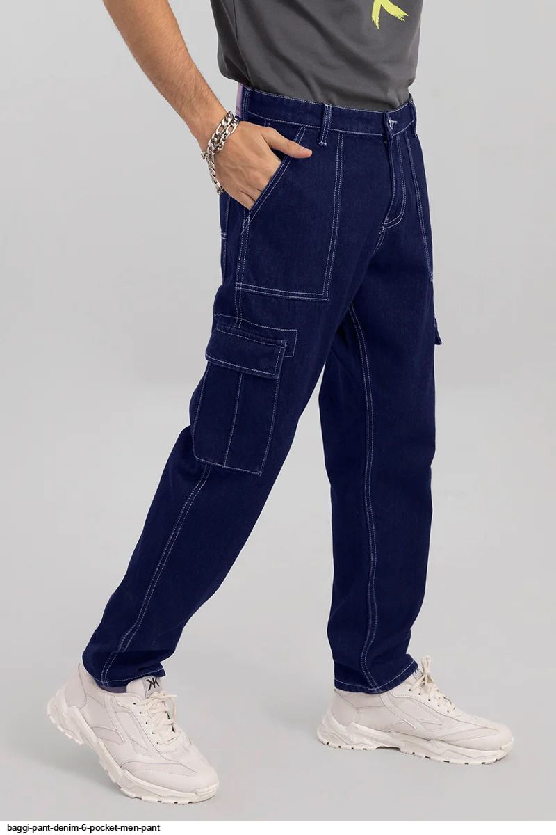 BAGGI PANT DENIM 6 POCKET MEN PANT