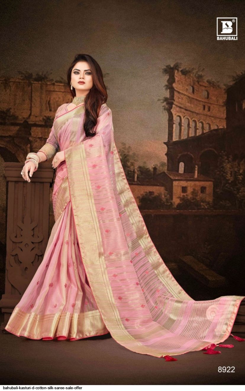 bahubali kasturi d cotton silk saree sale offer 3424