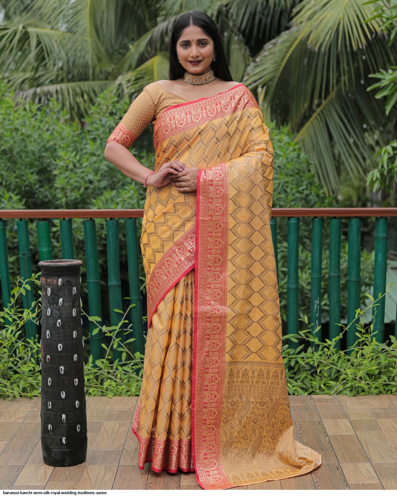 Banarasi Kanchi Semi Silk Royal Wedding Traditions SAREE