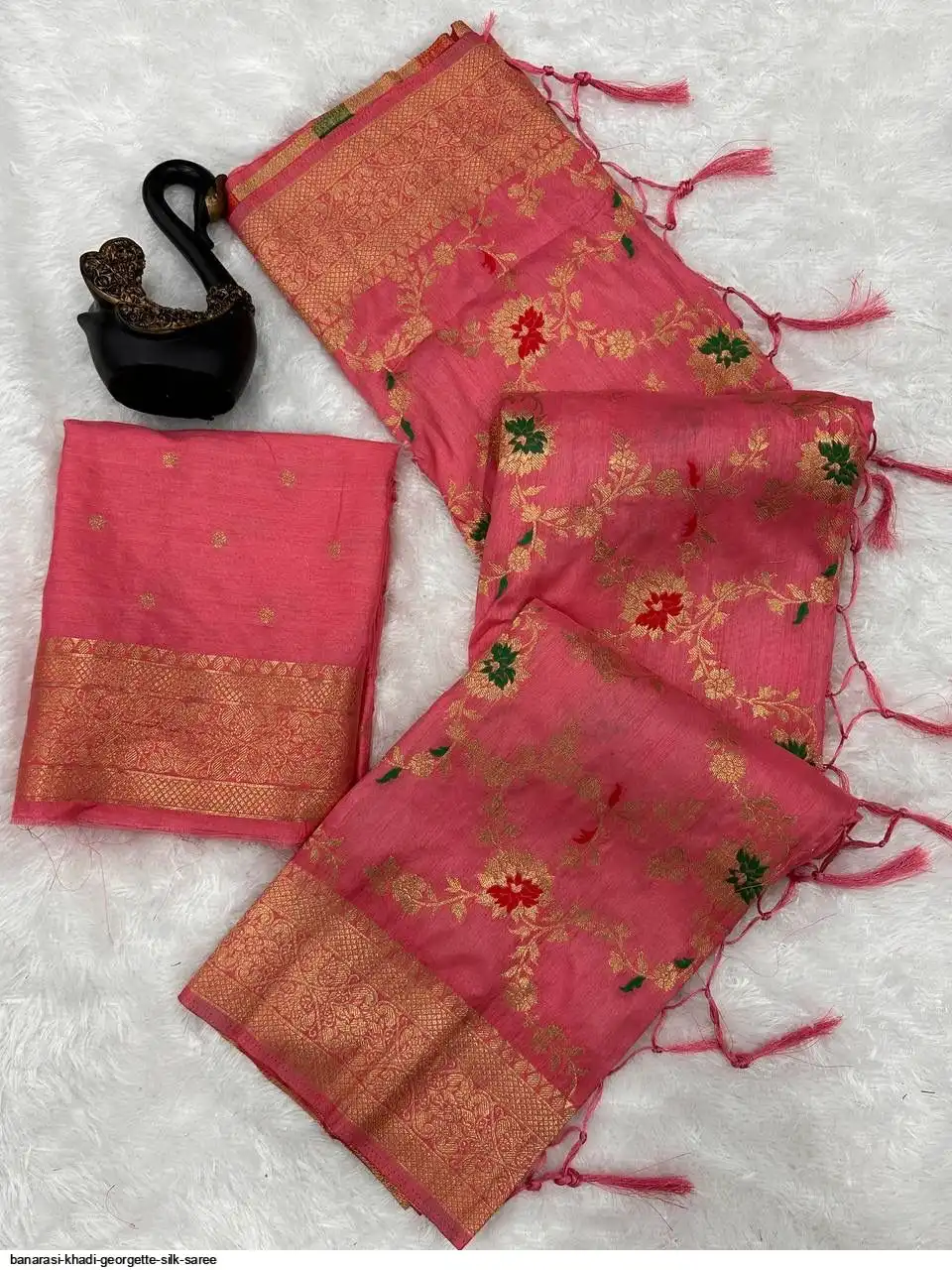 BANARASI KHADI GEORGETTE SILK SAREE