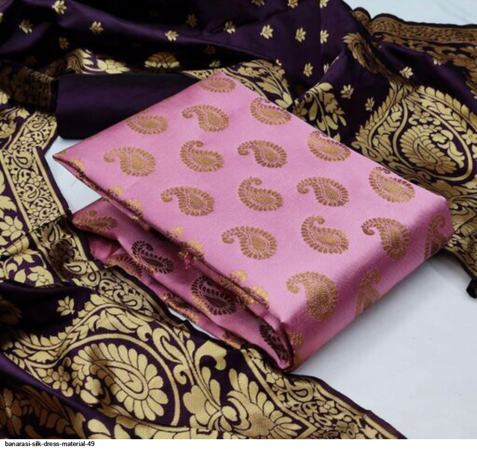 Buy Raaczion Women Rama Banarasi Silk Dress Material with Duppata and  Bottom Online at Best Prices in India - JioMart.