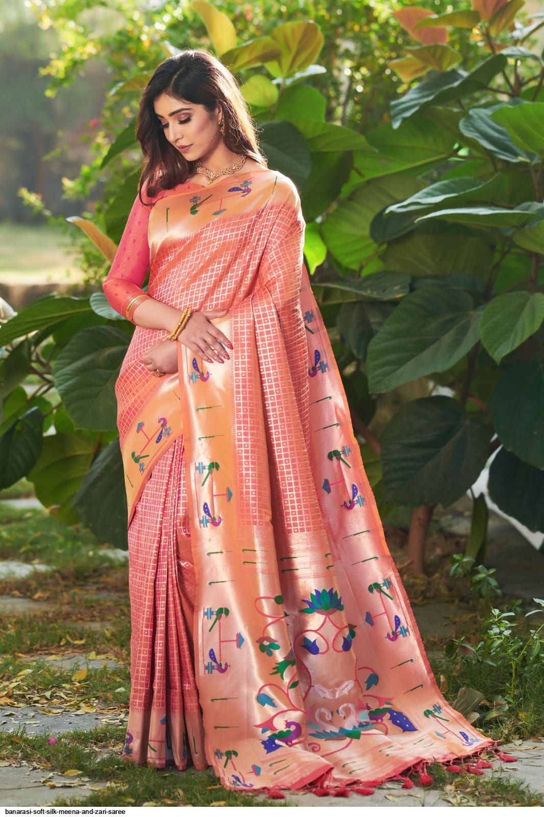 Banarasi Soft Silk Meena And Zari Saree 