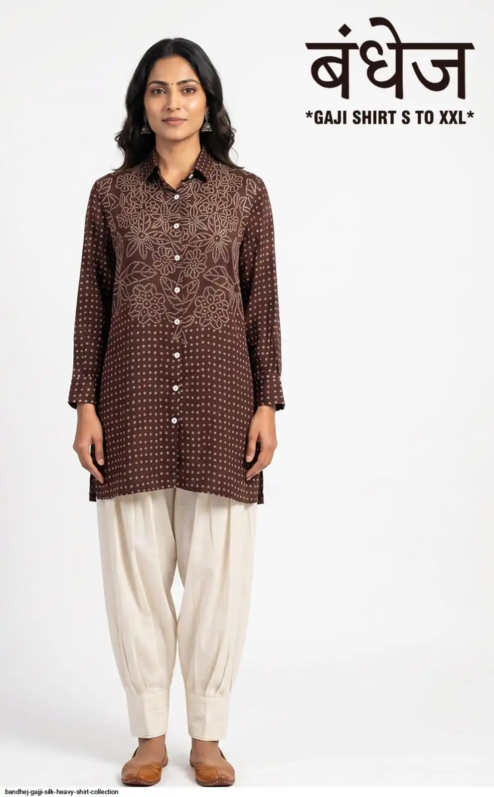 BANDHEJ GAJJI SILK HEAVY SHIRT COLLECTION E
