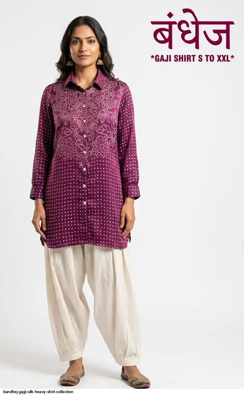 BANDHEJ GAJJI SILK HEAVY SHIRT COLLECTION C