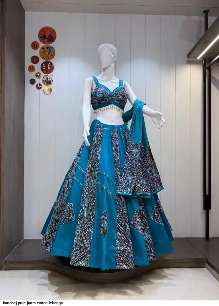 BANDHEJ PURE JAAM COTTON LEHENGA 2