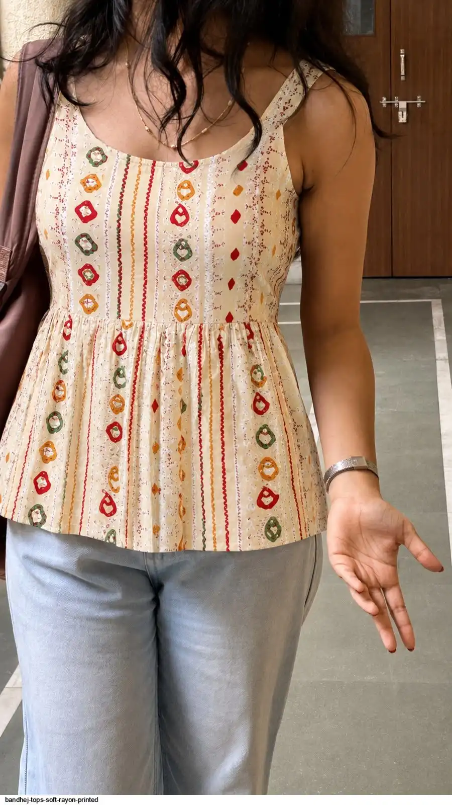 BANDHEJ TOPS SOFT RAYON PRINTED A