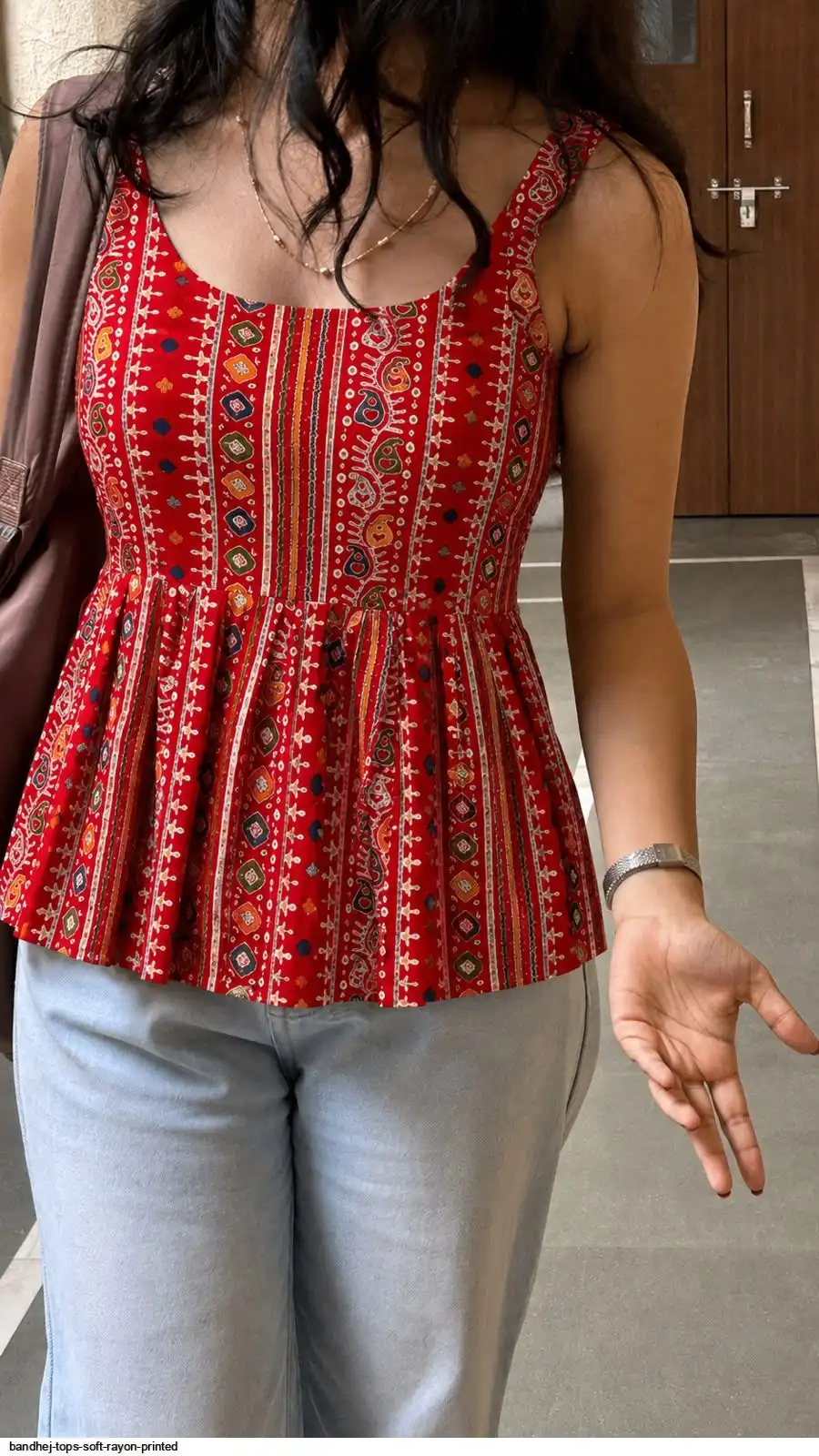 BANDHEJ TOPS SOFT RAYON PRINTED C