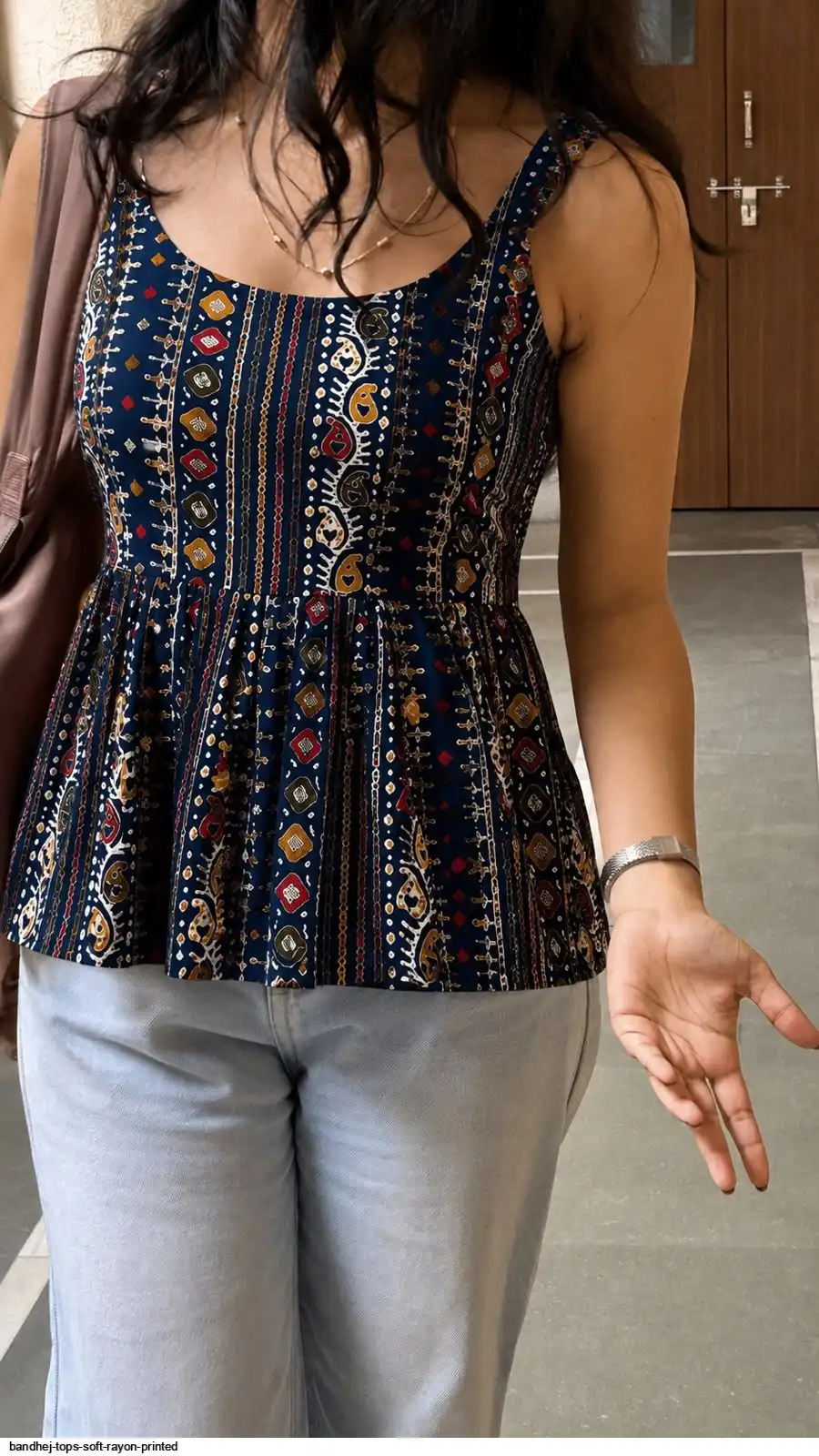 BANDHEJ TOPS SOFT RAYON PRINTED D