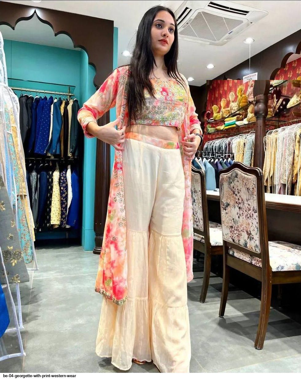 BE 04 GEORGETTE WITH PRINT western wear BE 04 GEORGETTE WITH PRINT western wear
