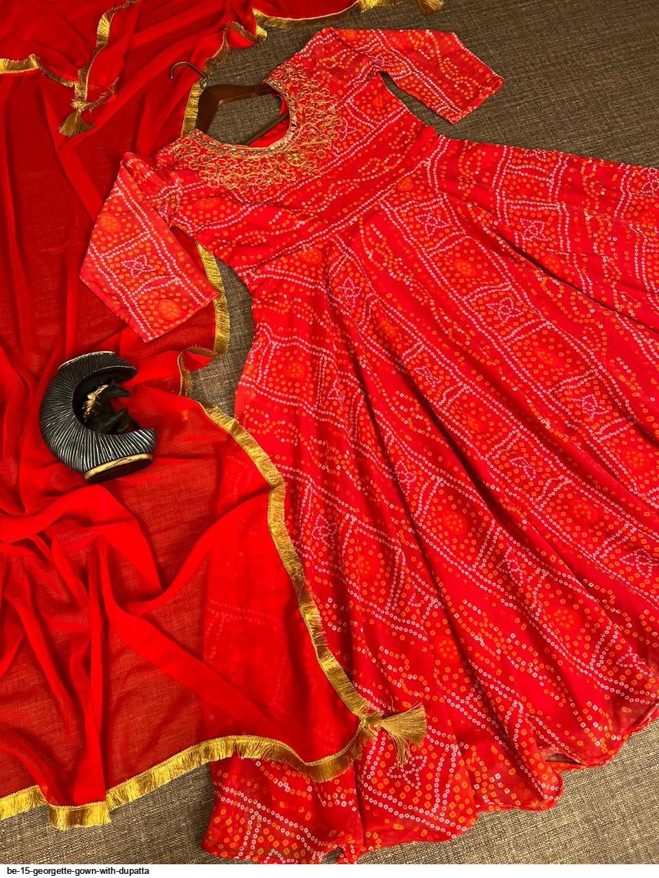 BE 15 gown with dupatta