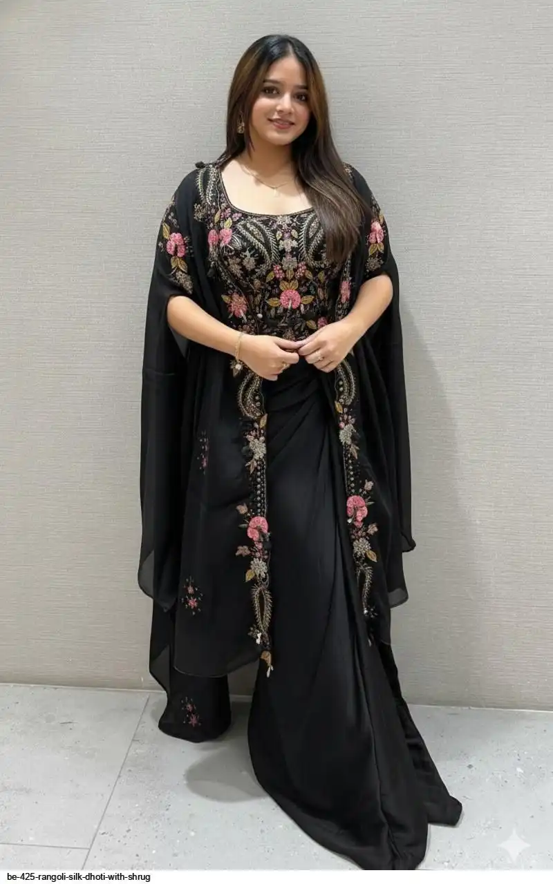 BE 425 RANGOLI SILK DHOTI WITH SHRUG B