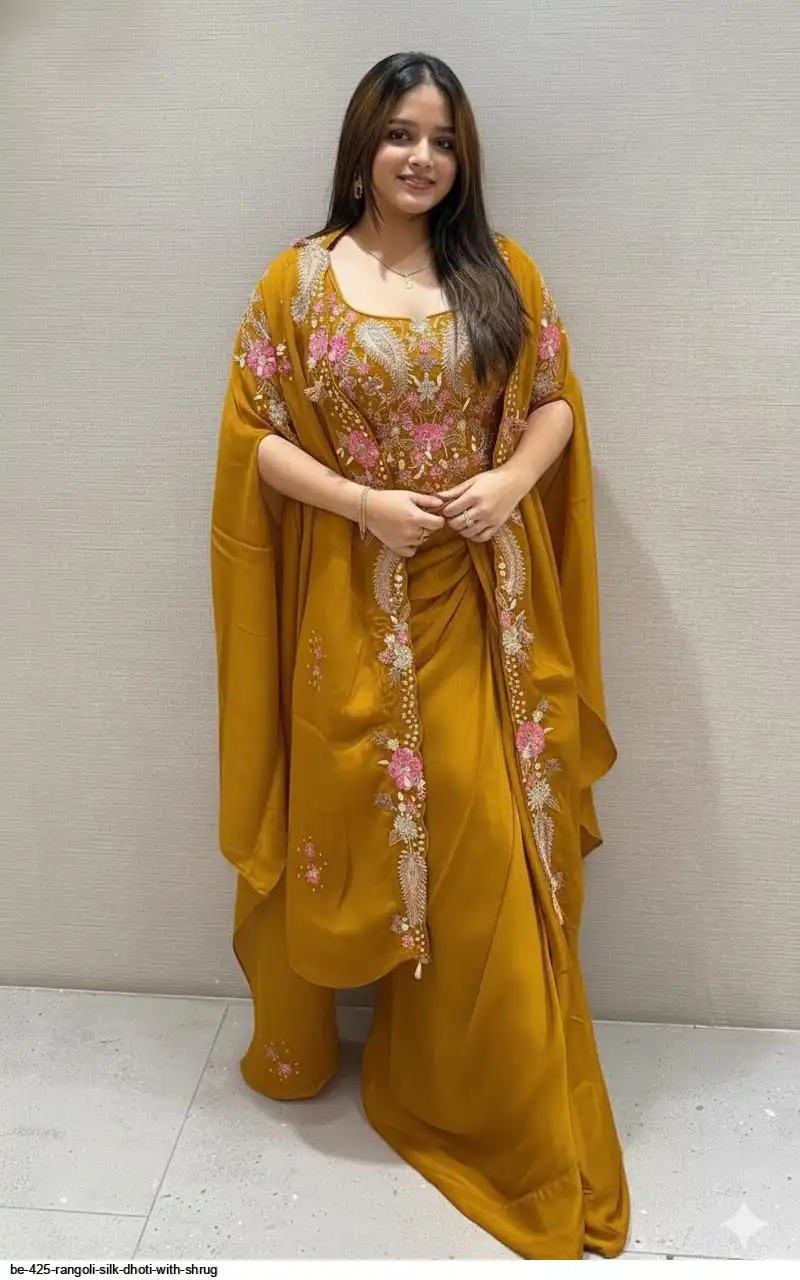 BE 425 RANGOLI SILK DHOTI WITH SHRUG C