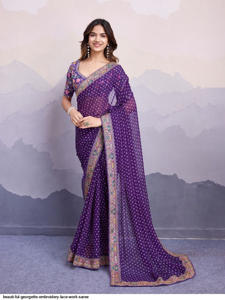 sakhi-bandhej--georgette-embroidery-work-saree