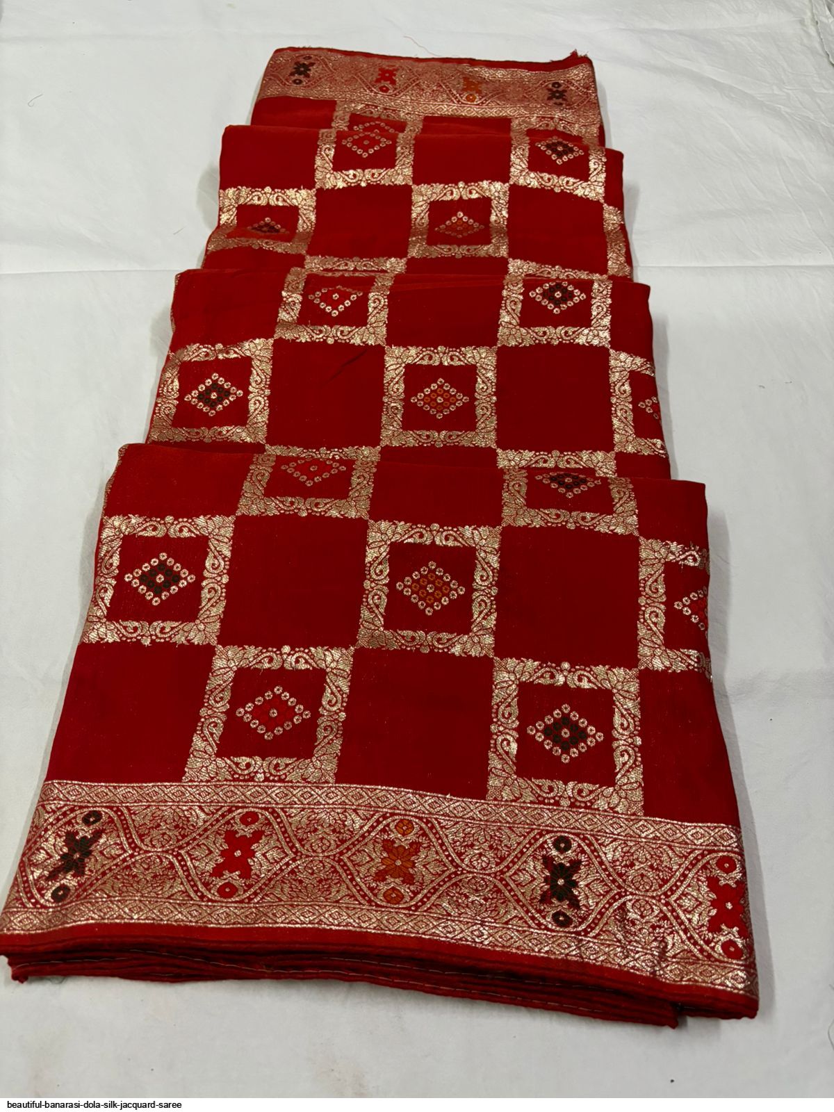 Banarasi Dola Silk Saree with Brocade Blouse Elegance