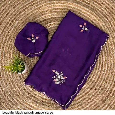 Beautiful black rangoli unique saree