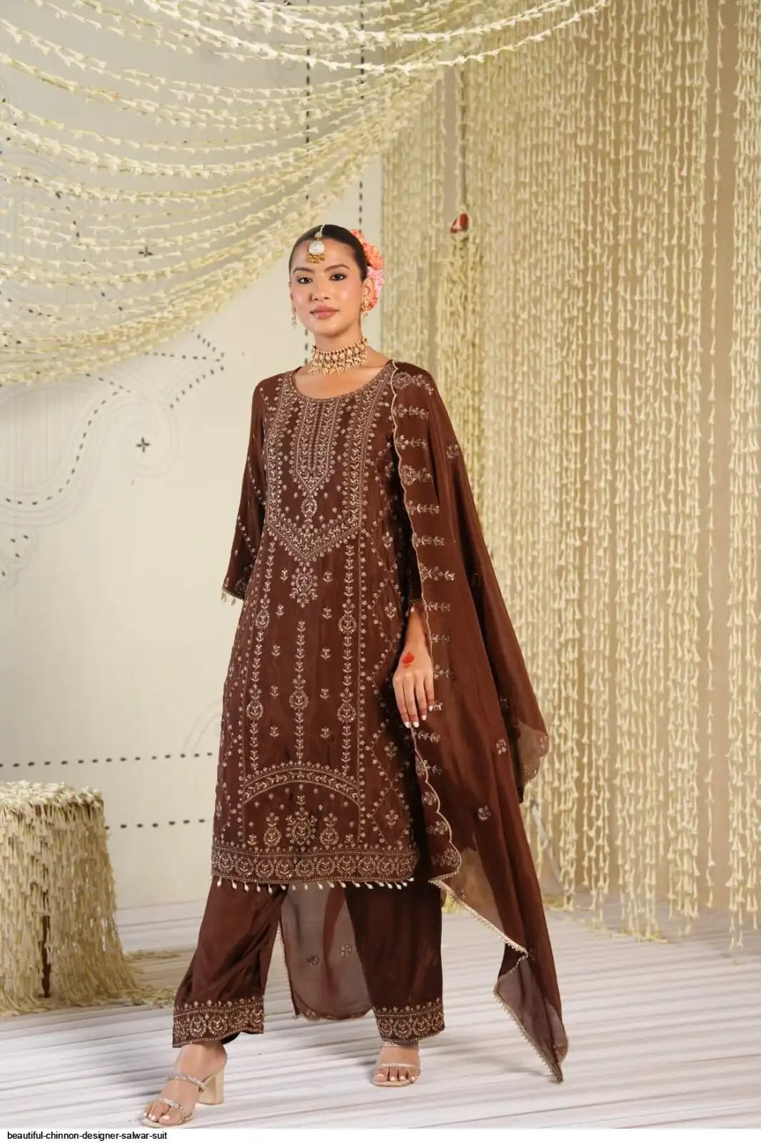 BEAUTIFUL CHINNON DESIGNER SALWAR SUIT A
