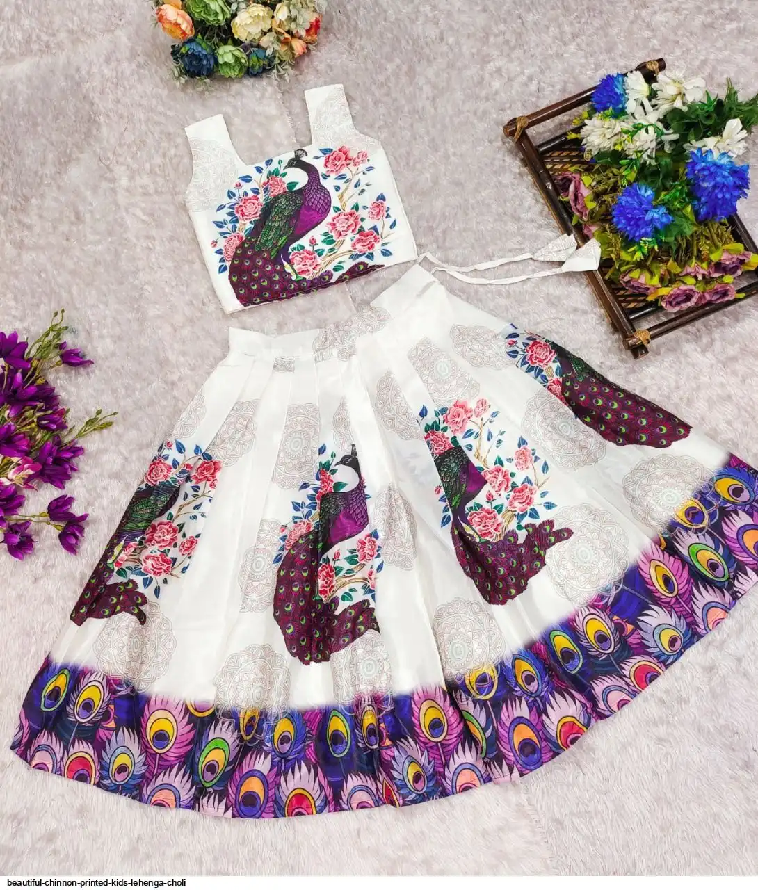 BEAUTIFUL CHINNON PRINTED KIDS LEHENGA CHOLI 2