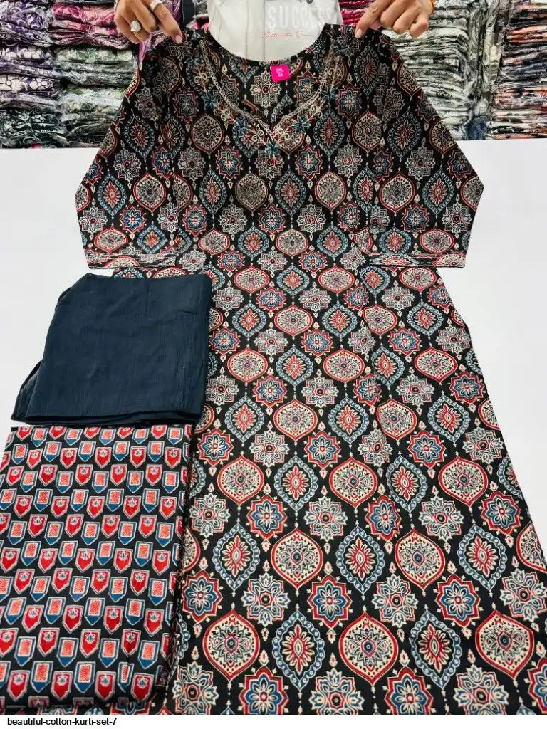BEAUTIFUL COTTON KURTI SET 7