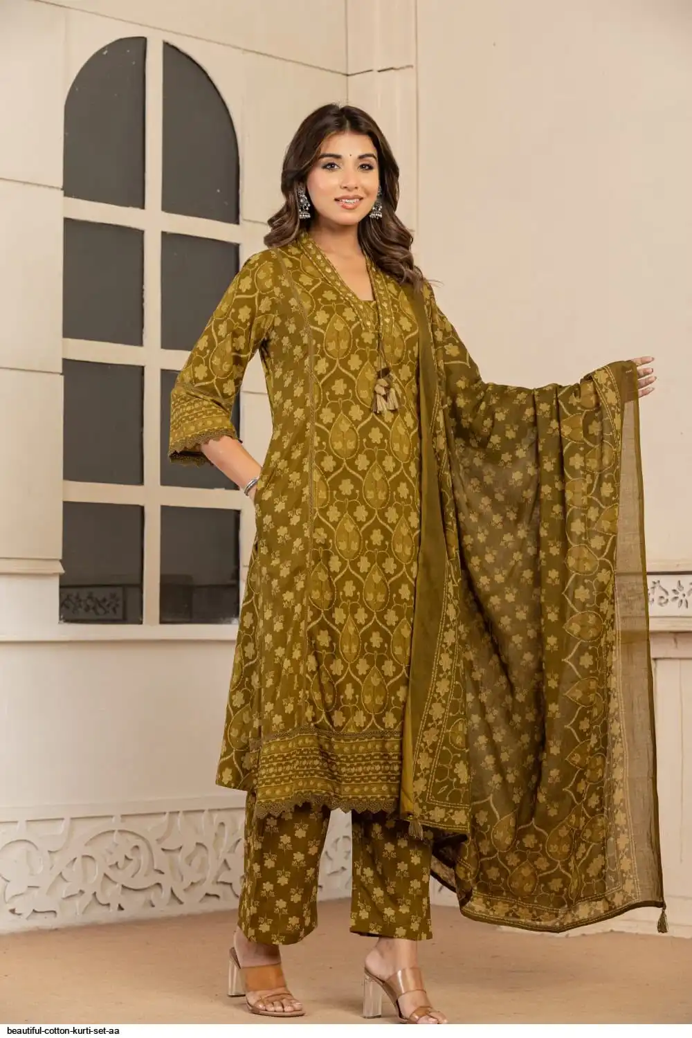 BEAUTIFUL COTTON KURTI SET AA 2