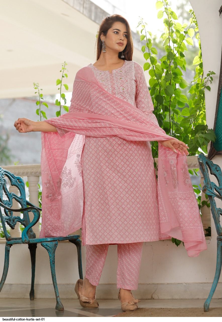 BEAUTIFUL cotton Kurtis set 01