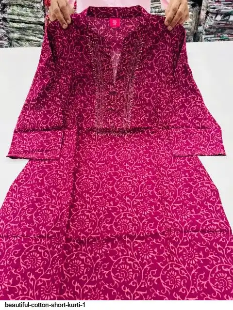 BEAUTIFUL COTTON SHORT KURTI 1