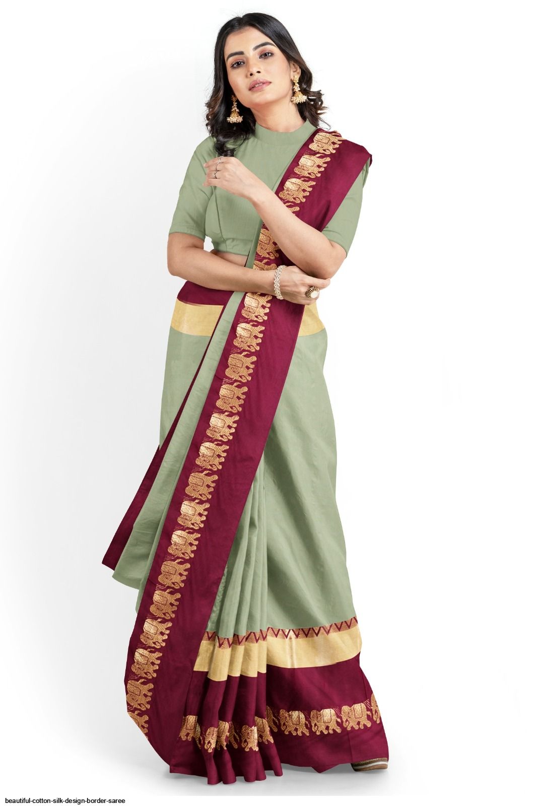 BEAUTIFUL COTTON SILK DESIGN BORDER SAREE